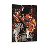 Impression sur toile - Jeux occidentaux rouges - Impression murale moderne pour chambre à coucher familiale - 60 x 90 cm - Sans cadre