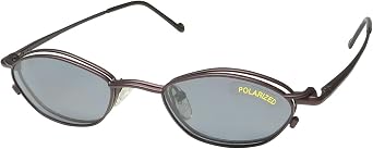 228 Eyeglass Frame/Eyewear With Optional Polarized Clip-Ons Included [46-19-140, dark brown]