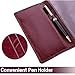 Aurya Leather Checkbook Covers for Personal Checkbook, Checkbook Holder with Free Vinyl Divider, Checkbook Cover for Duplicate Checks for Men and Women