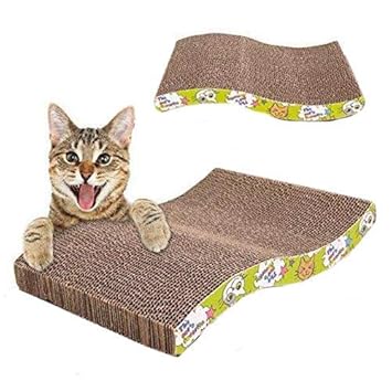 Sage Square Jumbo Size Scratching Board / Scratch Pad Cum Healthy Toy with Catnip for Cat / Kitten / Puppy. (Design 6)