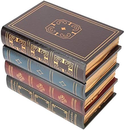 HEEPDD Retro Simulation Prop Book, Vintage Fake Book Storage Box for Study Room Cafe Photography Props Home Office Shelf Decoration(L)