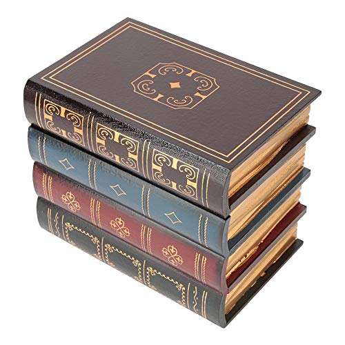 Fake Book Storage Box Vintage Style Decorative Book Box Set for Coffee Table Bookshelf Decor, Hidden Jewelry Keepsake Organizer with Faux Leather Embossed Cover by HEEPDD - Used condition - CA$20.37
