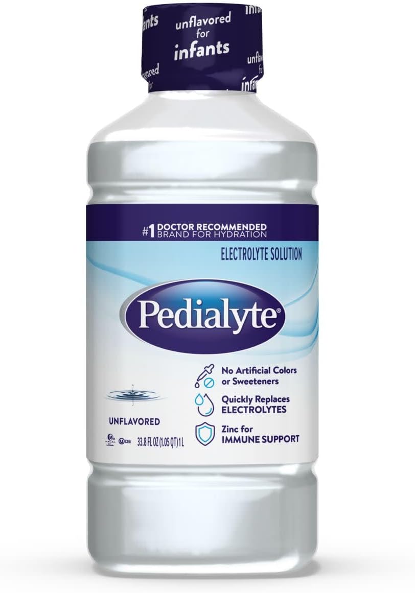 Pedialyte Electrolyte Solution, 33.8 Fl Oz Bottle, Unflavored