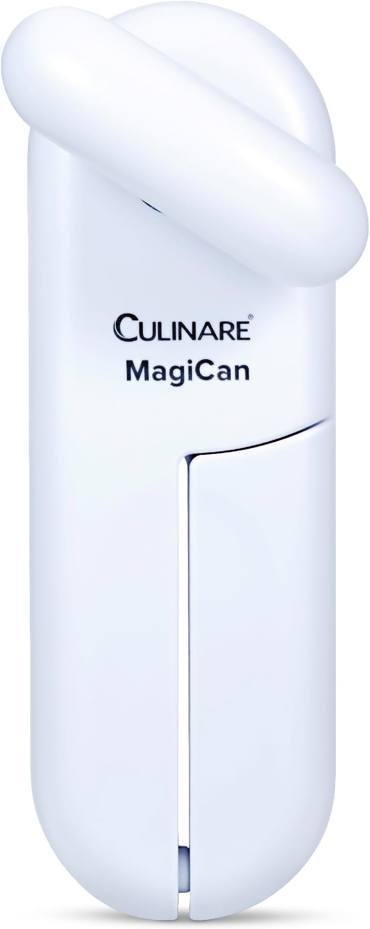 C10015 MagiCan Tin Opener | White | Plastic/Stainless Steel | Manual Can Opener | Comfortable Handle for Safety and Ease | Heavy Duty Stainless Steel Cutting Wheel