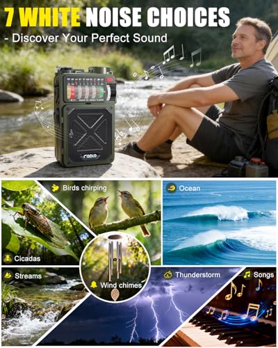 Image of Emergency Radio Hand Crank Solar - NOAA /AM /FM Shortwave Radio for Camping | Bluetooth Speaker,TF Playback,Solar Powered,Hand Crank,Flashlight,SOS Alarm,Weather Alert,Phone Charger for Power Outage