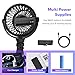Car Fan, Battery Operated USB Car Fan with Durable Hook, 4 Speed Strong Airflow,360 Degree Rotatable Car Fan, 5V Cooling Air Small Personal Fan for Car, Rear&Back Seat Passenger Baby Kids etc(Black)