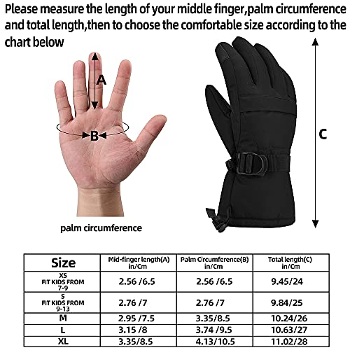 Ski Gloves, Warmest Waterproof And Breathable Snow Gloves For Cold Weather, Fits Both Men & Women,For Parent Child Outdoor #TOP5