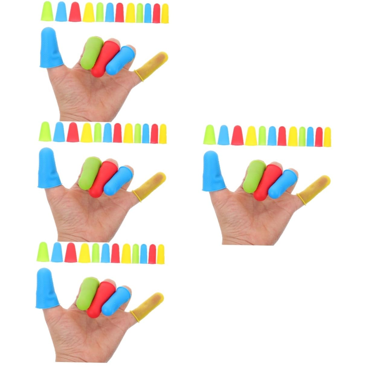MAGICLULU 4 Set Di Protezioni Per Le Dita in Silicone Riutilizzabili Per La Casa E Il Lavoro 12 Pezzi*4