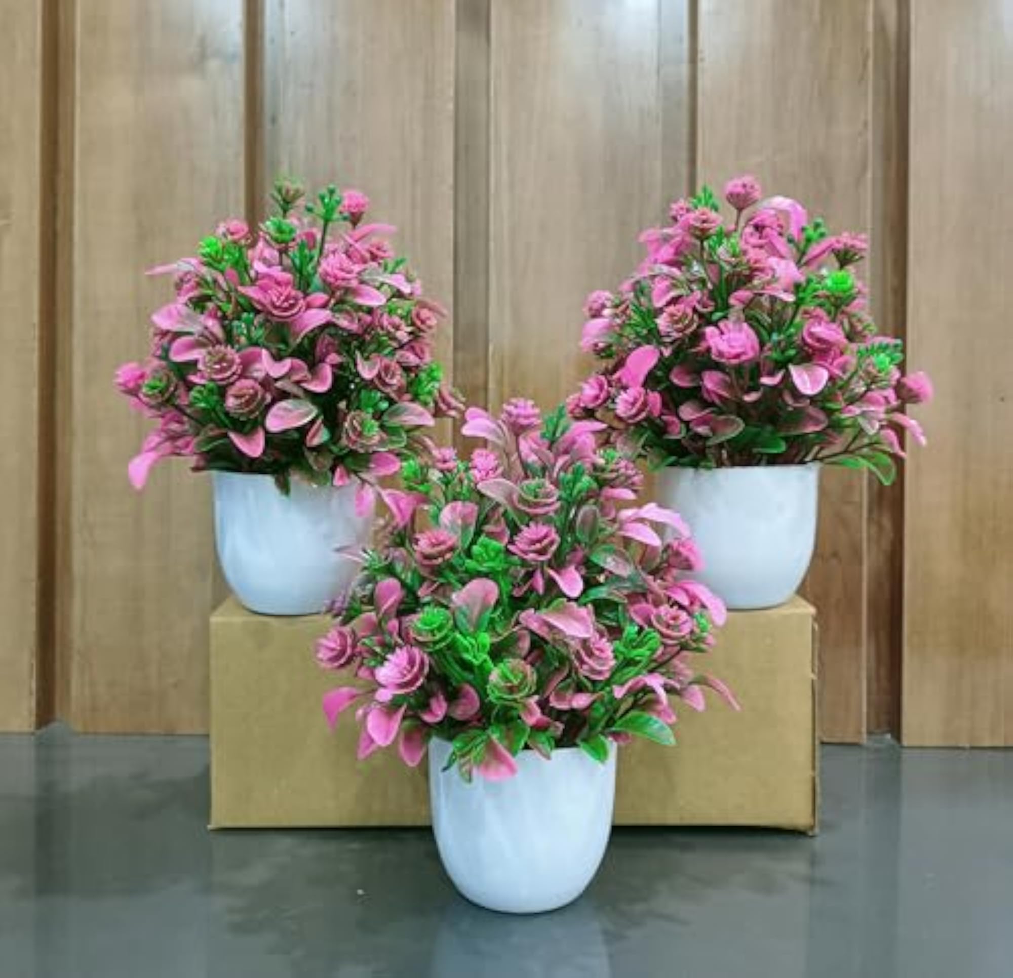 Plastic Cherry Blossom Artificial Tree Plant with Pot