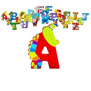 Wooden Letters by Orange Tree Toys, Letter A for Aliigator – Alphabet Animals Letters for Personalised Baby Name, Toy…