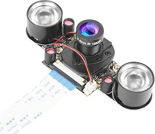ASHATA For Raspberry Pi Camera Module IR Camera Module 5MP OV5647 Webcam Automatically Switching between Day Vision and Night Vision for Raspberry Pi 3/2
