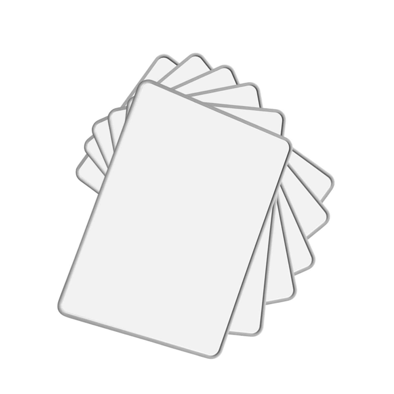 Pack of 6 A4 Double Sided Magnetic Erasable MDF Plain Whiteboards with Grey Border