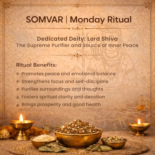 Image of Ritualistic Shiv Somvar Pavitra Hawan Samagri (350g) | with Bael Leaves, White Jasmine Petals & Elaichi | Gaushala Sourced Monday Puja Pack | Pure Natural Samagri for Shiv Puja, Sawan & Mahashivratri