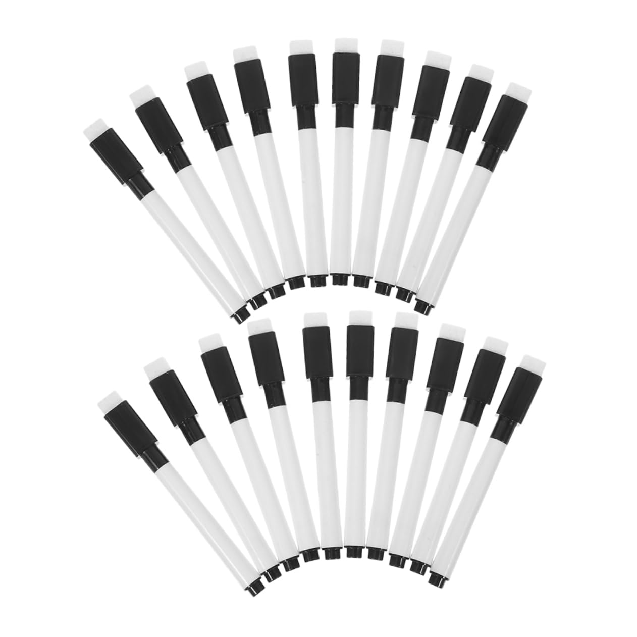 SHINEOFI 24 Piezas Rotuladores Borrables de Pizarra Blanca con Punta Fina y Borrador Integrado Marcadores Recargables para Oficina y Planificación y Diseño Compacto