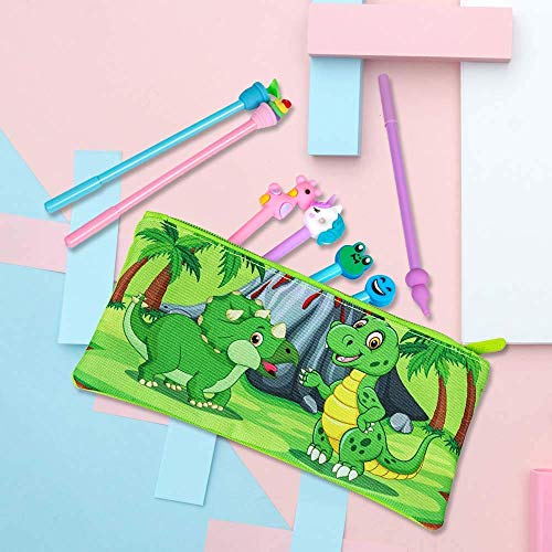 Kit Mochila Infantil Menino, Mochila Pré-Escolar de Dinossauro (12 Polegadas, Verde)