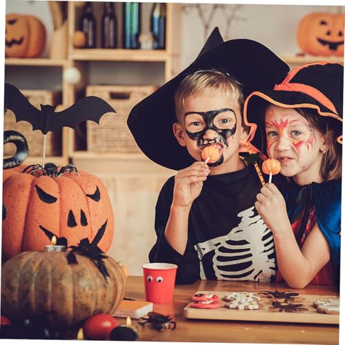 Yardwe 50 unidades pitillos de papel para Halloween miniatura 4