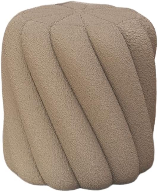 リビングの家庭用ラムウールの円形化粧ベンチ、女性の寝室の化粧台の椅子、ネイルショップの顧客専用ベンチ、省スペース付属収納能力150