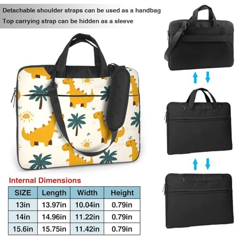 Maletín para portátil 15.6" impermeable con diseño de dinosaurio miniatura 3
