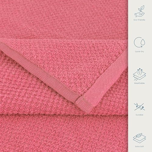 Set de toallas de 6 piezas Casa Copenhagen en rosa pastel ideal como elegante regalo de baño 7