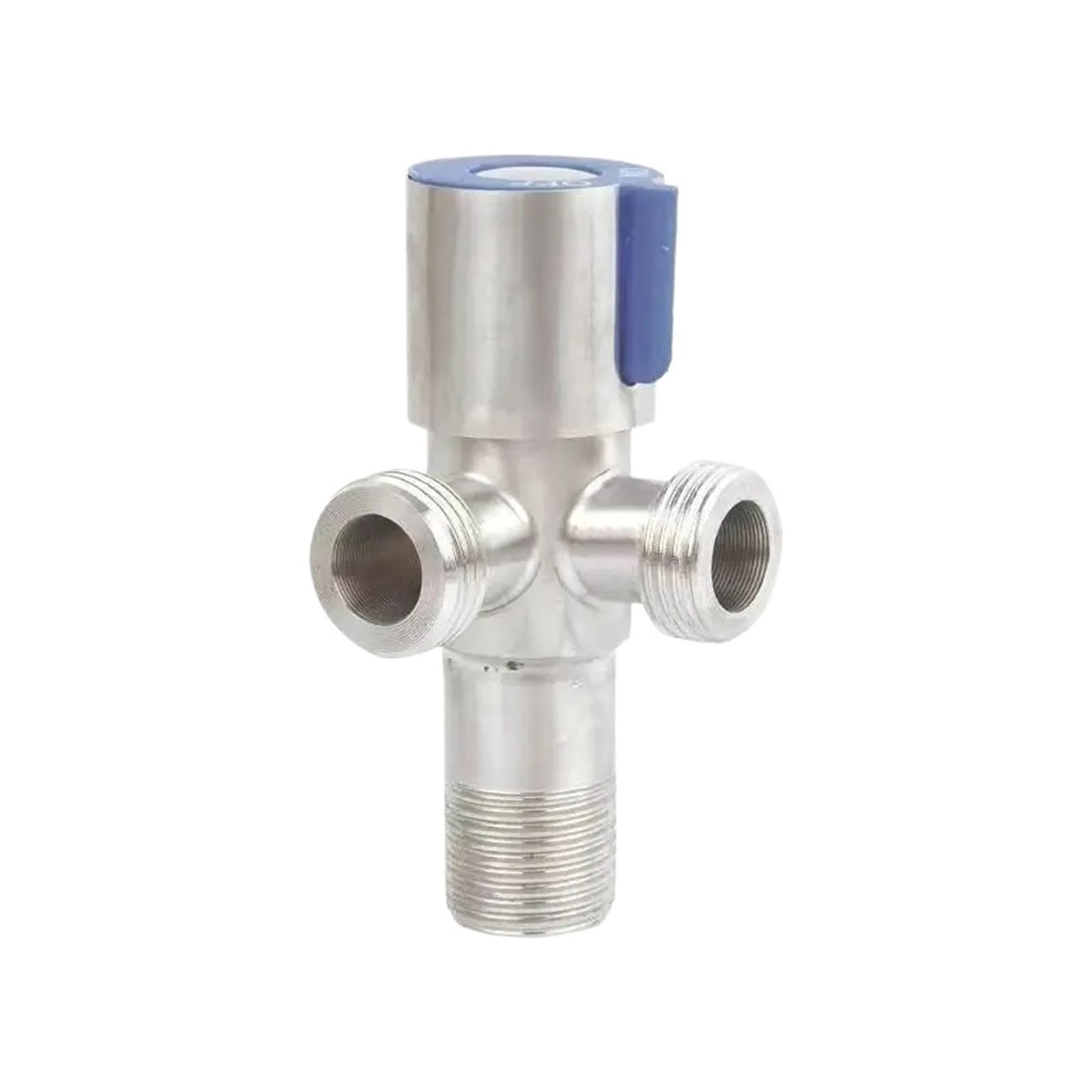 Bvhisehp Blue 90Degrees G1/2 Thread Stainless Steel Angle Stop Valve Hot Cold Water Control Triangle Connector For Toilet Basin Water Heater Bathroom Plumbing(Blue 90Degrees)