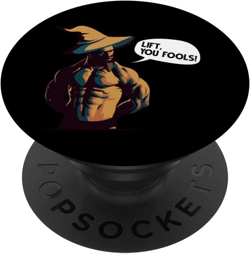 Lift You Wizard Weightlifting Bodybuilding Gym Fitness PopSockets Swappable PopGrip