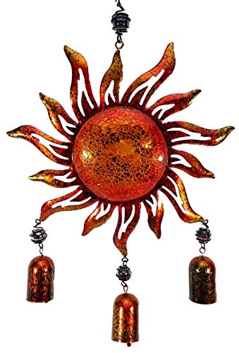 Windspiel Sonne 50 x 25 cm Mobile Garten Figur Wohnen Deko GODE E17