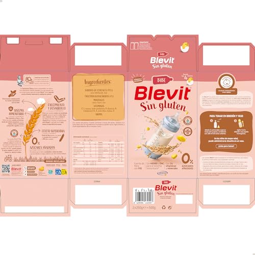 Miniatura 8 de Blevit Bibe Sin Gluten 500g Papilla Para Bebé Desde Los 4 Meses Con 95 De Cereales - 14 Vitaminas Y Minerales