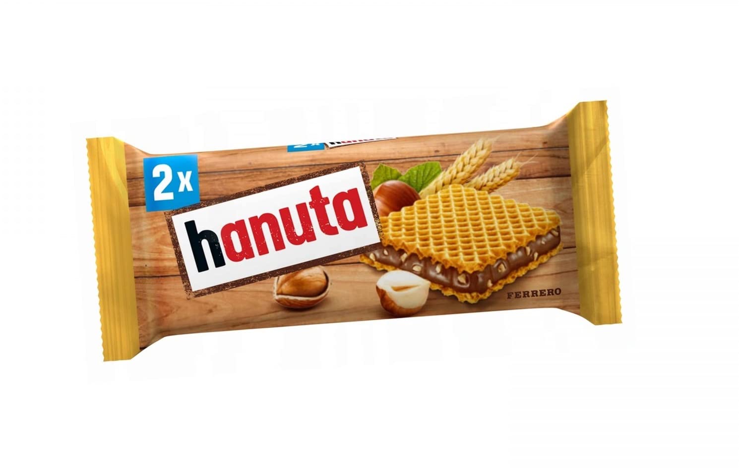 Ferrero - Hanuta Box LIMITED EDITION 792 g (18x44gr) - Wafer ripieni al Cioccolato e Nocciole Sbriciolate - Scatola da 18 confezioni