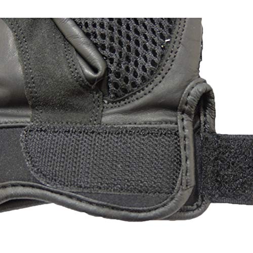 Shaf Biker Motorcycle Black Mesh Mechanics Glove XL