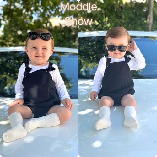 Unisex Baby Long Sleeves Suspender Romper Outfits Fall Winter Spring Clothes Preemie-18 Months2