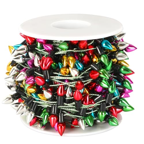 Jansun 32.8 Feet Dollhouse Fake Lights String Miniatures Dollhouse Christmas Lights String Decorations for Doll House Miniature Furniture Crafts Accessories Christmas Holiday Wedding Party Decor