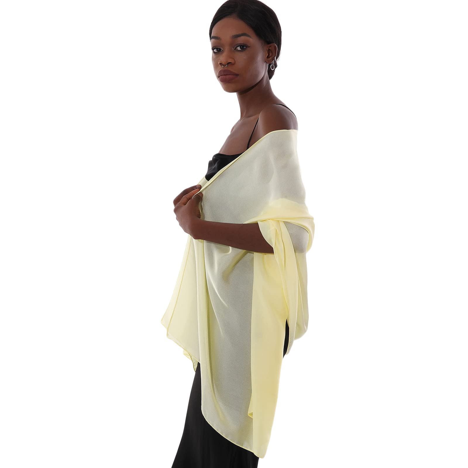 Sciarpa Donna Leggera Scialle Sciarpe Elegante Cerimonia Foulard Pashmina Scilla Stole Primavera Estate