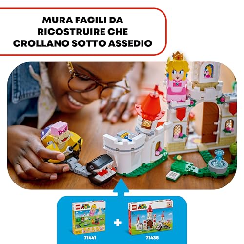Super Mario Battaglia con Roy al Castello di Peach Giocattolo con Personaggi Nintendo, Torre e Catapulta, Giochi d'Avventura per Bambini e Bambine da 7 Anni, Idea Regalo di Compleanno 71435 - Lego - Immagine 4