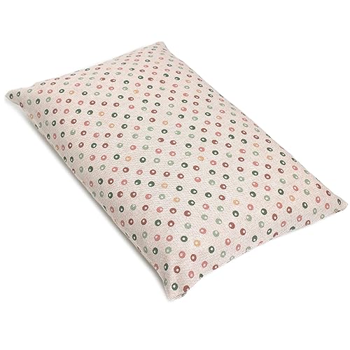 Zirbenkissen 30x20cm Bio-Baumwolle Punkte + Bio-Inlett - 100% naturrein. Duftkissen mit Zirbenspäne
