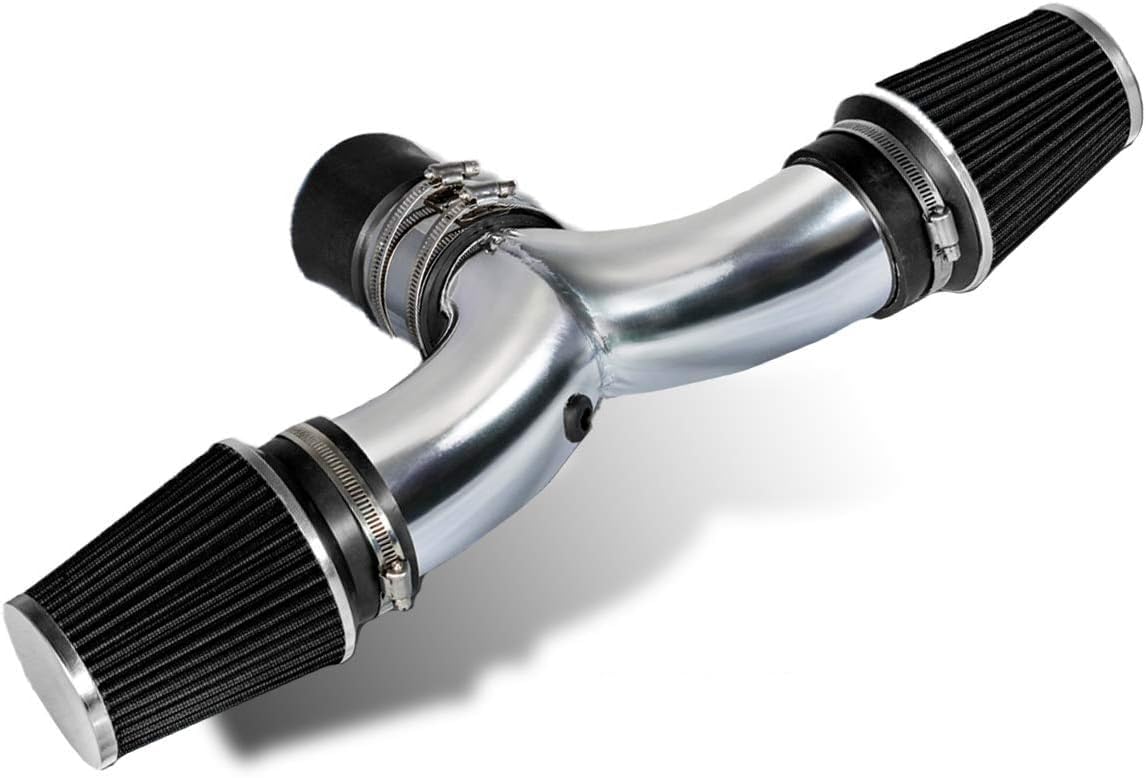 Short Ram Intake Kit with Reusable Black Filter Compatible with Dodge 03-08 Ram 1500 2500 3500 Hemi 5.7L V8/08-10 Ram 1500 4.7L/07-08 Chrysler Aspen 5.7L V8(with 2 fliters)