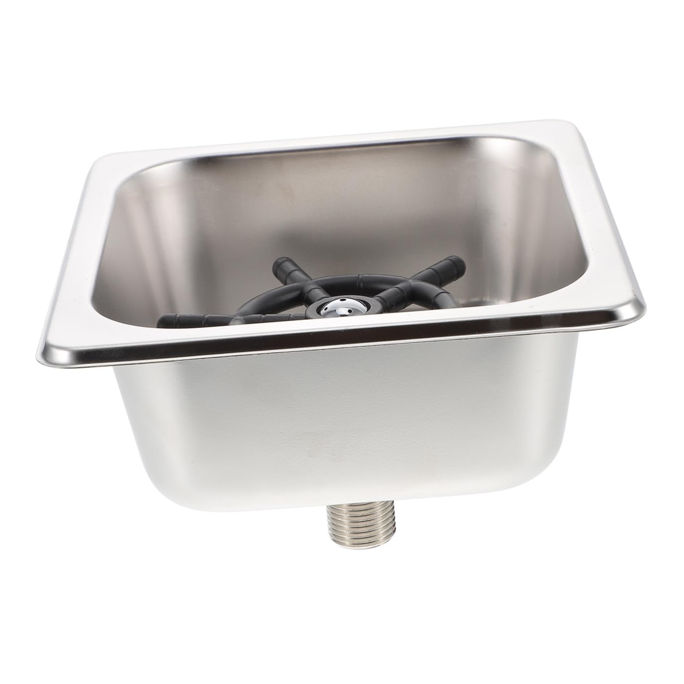 Lavabicchieri in Acciaio Inox per Bar Connessione 1/4 Pollice | Risciacquo ad Alta Pressione, Finitura Argento, per Calici e Tazze, Tubo Incluso