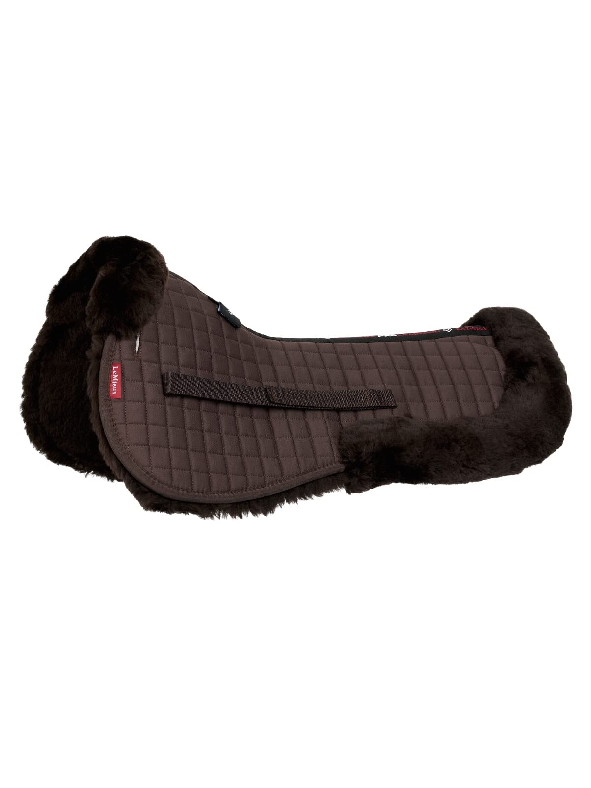LeMieux Merino+ Half Saddle Pad - English Saddle Pads for Horses - Equestrian Riding Equipment and Accessories (Brown - Medium)