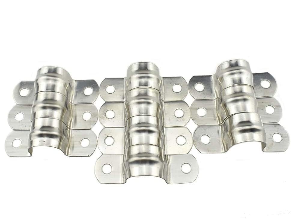 Ultra-Durable 20MM Stainless Steel Pipe U Bracket Clamps with Screws for Secure Pipe Fixing, Heavy Duty Rust-Proof Conduit Ring Clips for Home, Electrical & Plumbing Installations (10Pcs)-image-16