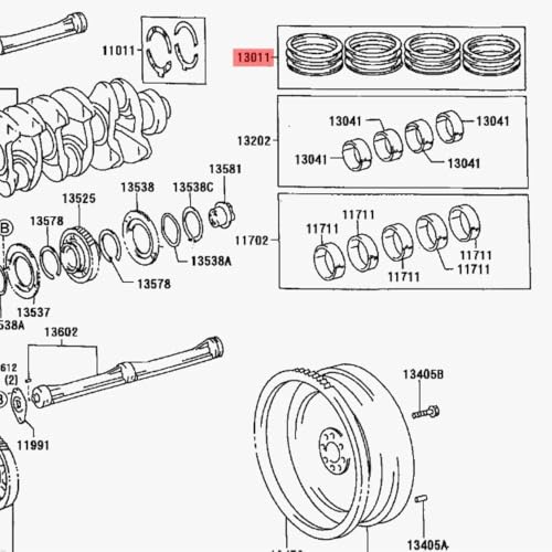 Kit de cylindre segment de piston pour réfection moteur Funcargo - 3