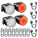 VEGOATY 4 Stück Kinderwagen Licht: USB Aufladbar Helles Licht, Kinderwagen Beleuchtung...