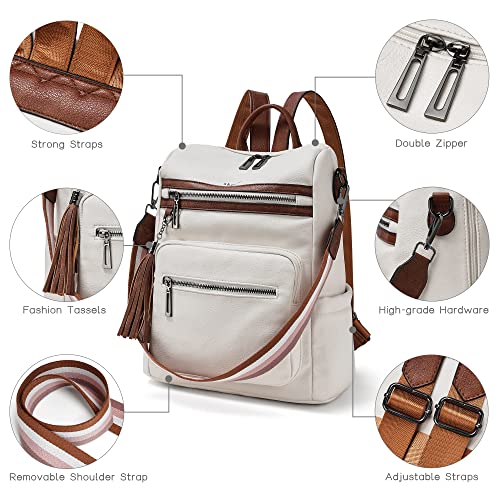 Image of Shrrie Vegan Leather Backpack Purse for Women with Adjustable Shoulder Bag