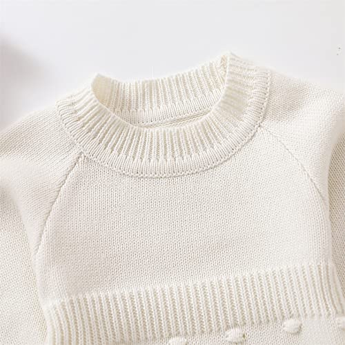 Suéter de malha para bebê menina macacão manga longa gola redonda grande macacão para meninos outono