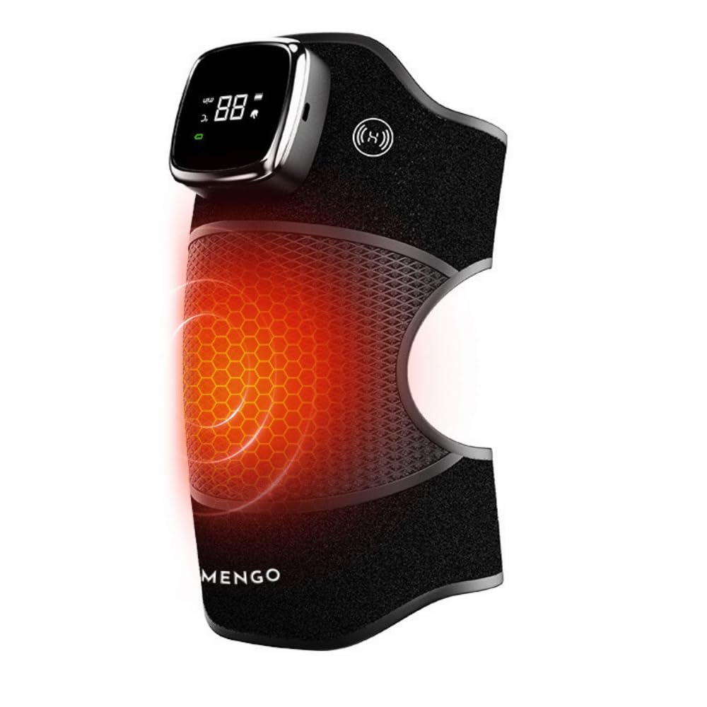 Flamengo® InfraPulse-Therapie - Infrarot-Massagegerät Knie, Schulter Ellenbogen - Brace - Kniebandage - Schulterstütze - Ellenbogenstütze -Patellabandage Knieband - Tennisarm - Schwarz