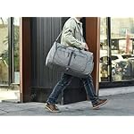 Dimayar 65L Travel Duffle Bag for Men Women - Foldable Duffel Bag with Shoes Compartment - Overnight Bags Waterproof & Tear Resistant(Gray) - Image 2