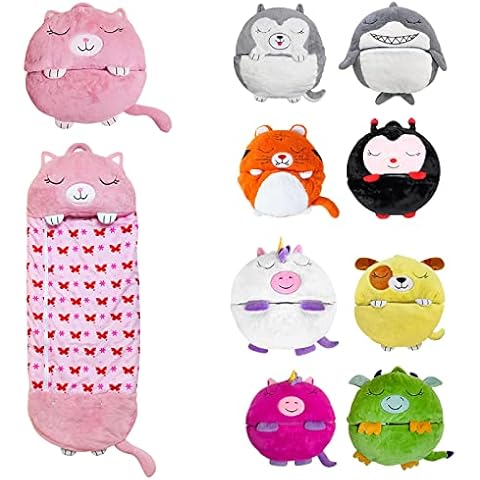 Wttfc Kids Pillow And Sleeping Bag, 2 In 1 Cartoon Animal Nap Pillow, Fun Sleeping Bag Surprise, Cartoon Animal Children Sleeping Bag, Soft Comfortable Character Sleeping Bags,d,135x50cm Cover