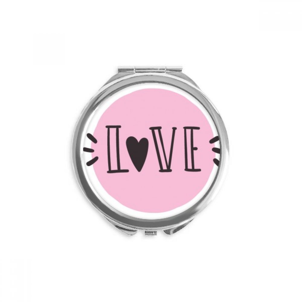 Espejo de bolsillo rosa con cita de amor para llevar en tu bolso siempre 5