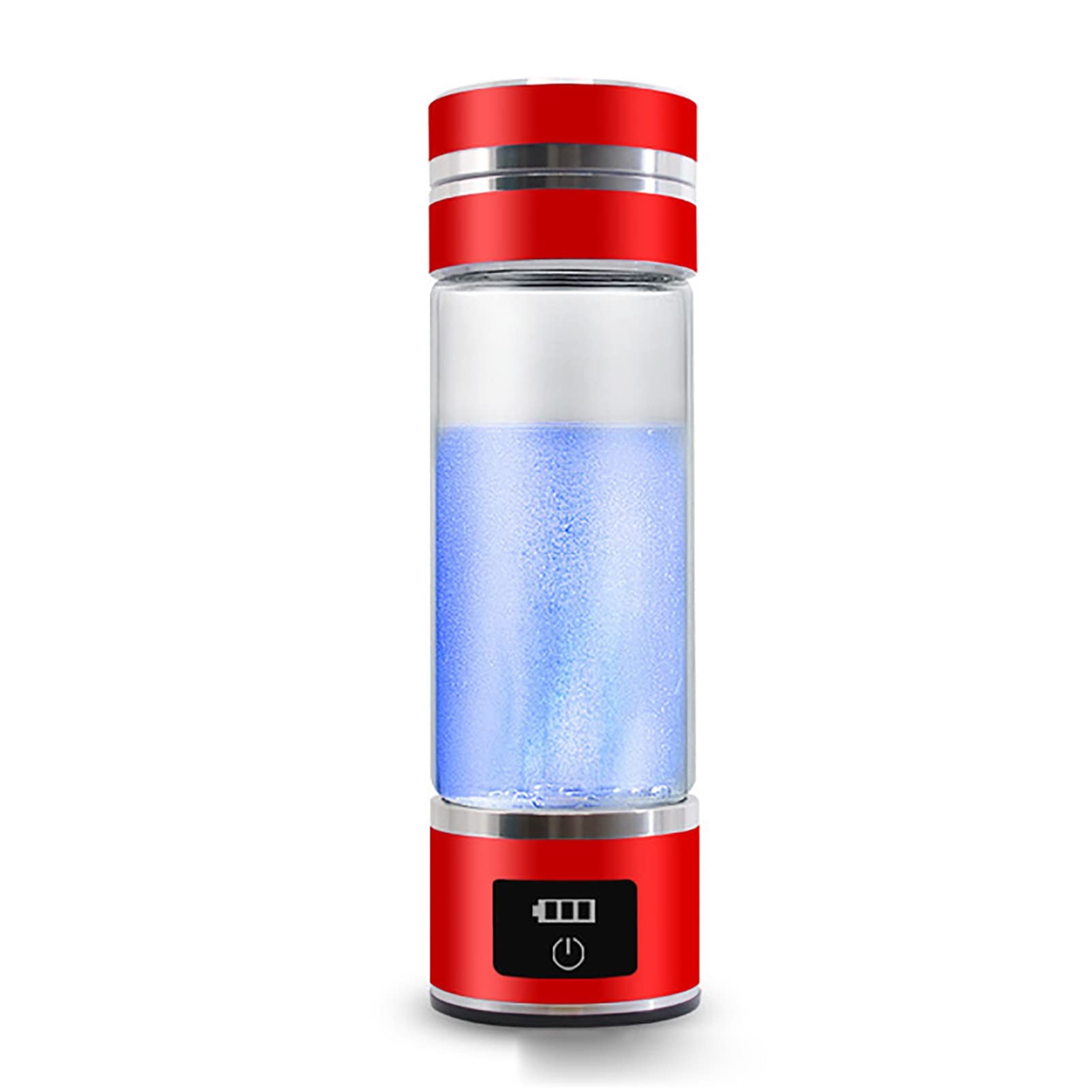 Bouteille d'eau hydrogène portable de 350ml rouge avec ioniseur
