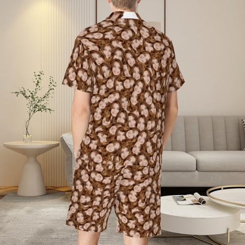Custom Pajama Set with Face Personalized Pajamas for Men Custom Funny Pjs for Women Gifts for Birthday Valentine's Day4