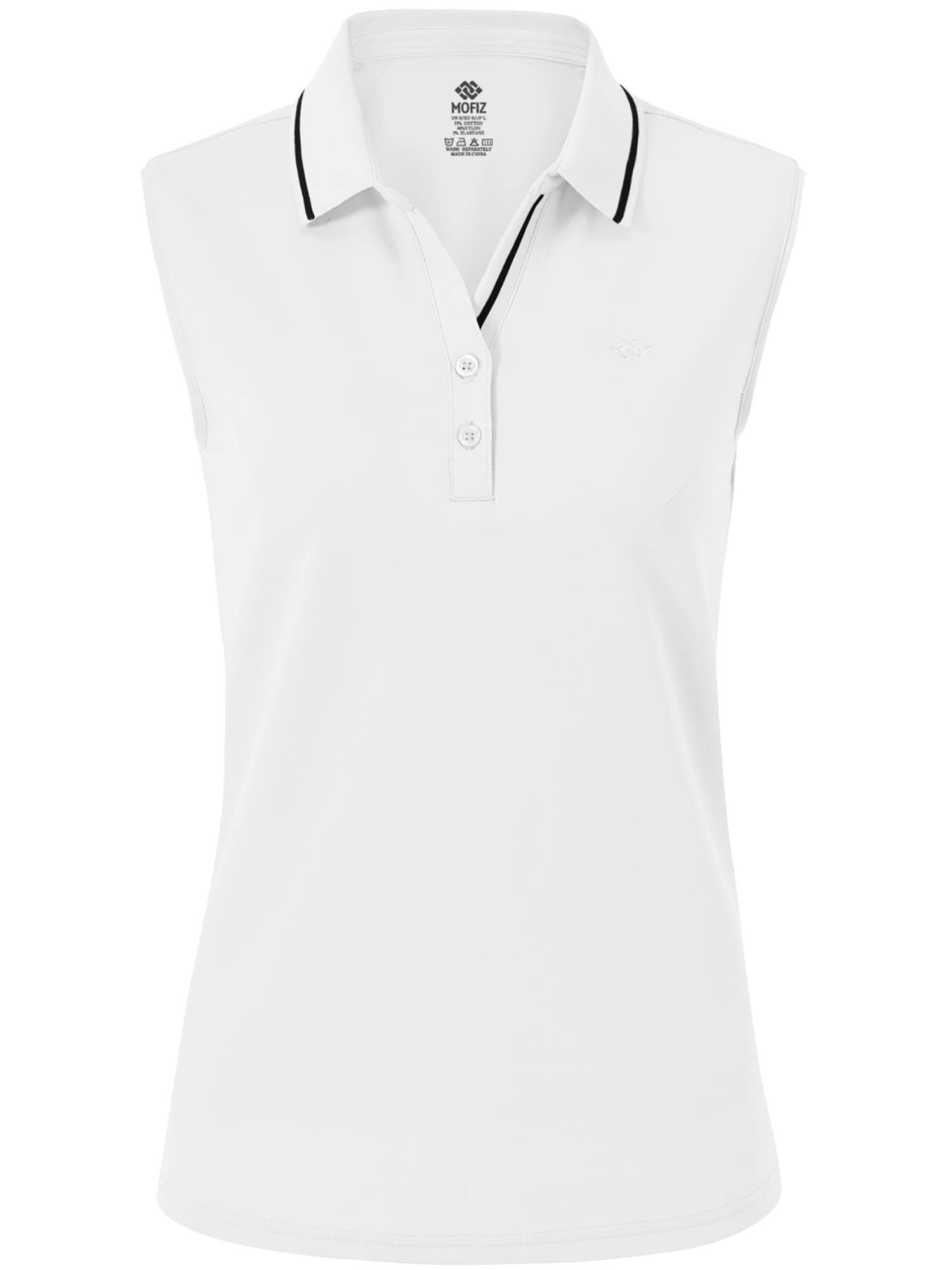 MoFiz Polo Femme sans Manches Travail Sport Shirt d'été Respirant Tennis Golf Tops
