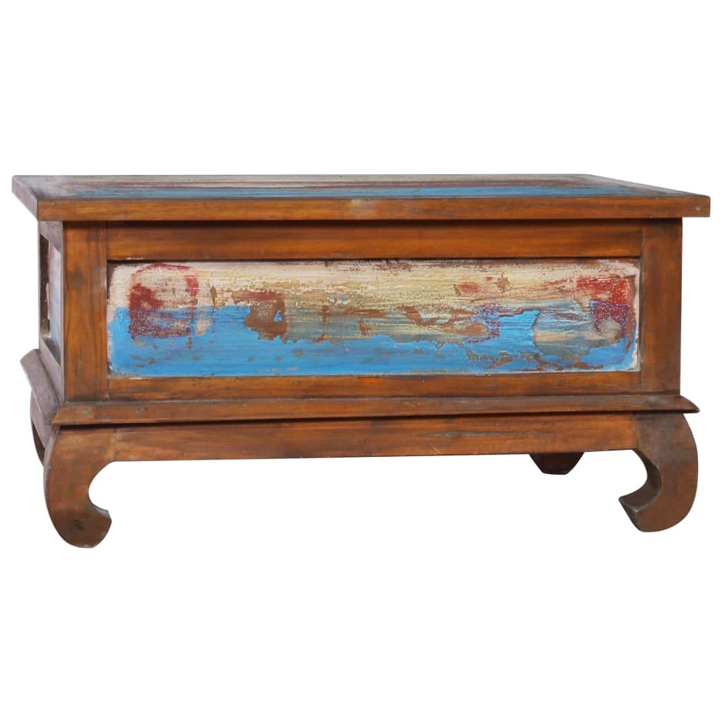 Stolik kawowy w stylu vintage, stolik pomocniczy, stolik kawowy, do salonu, sypialni, 80 x 50 x 40 cm, drewno tekowe
